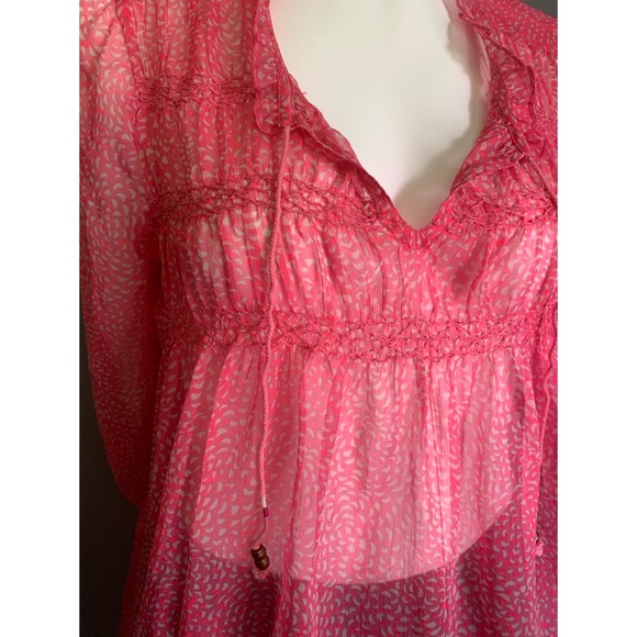 Roxy : sheer pink patterned top - Picture 2 of 16